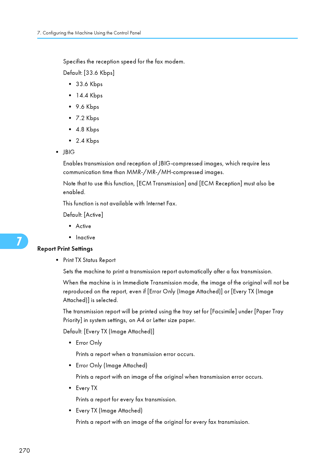 Ricoh C242SF, SP C240SF operating instructions Jbig 