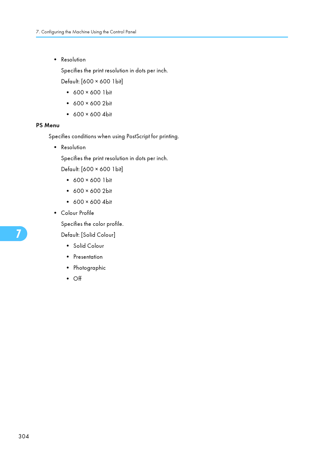 Ricoh C242SF, SP C240SF operating instructions Solid Colour Presentation Photographic Off 304 