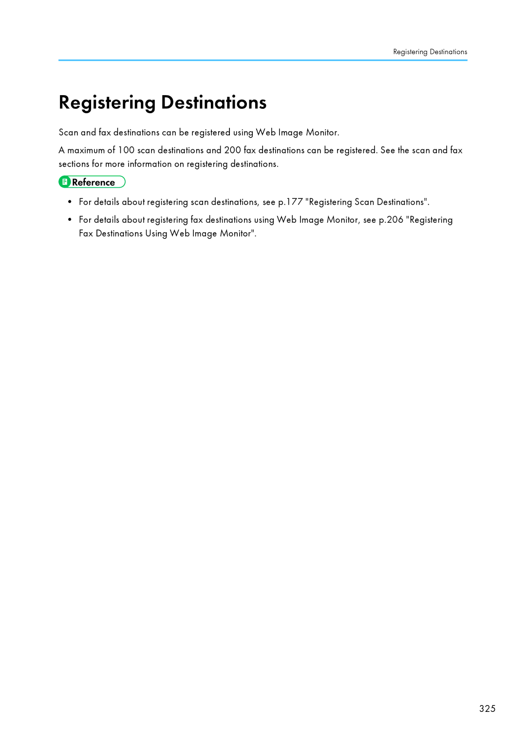 Ricoh SP C240SF, C242SF operating instructions Registering Destinations 