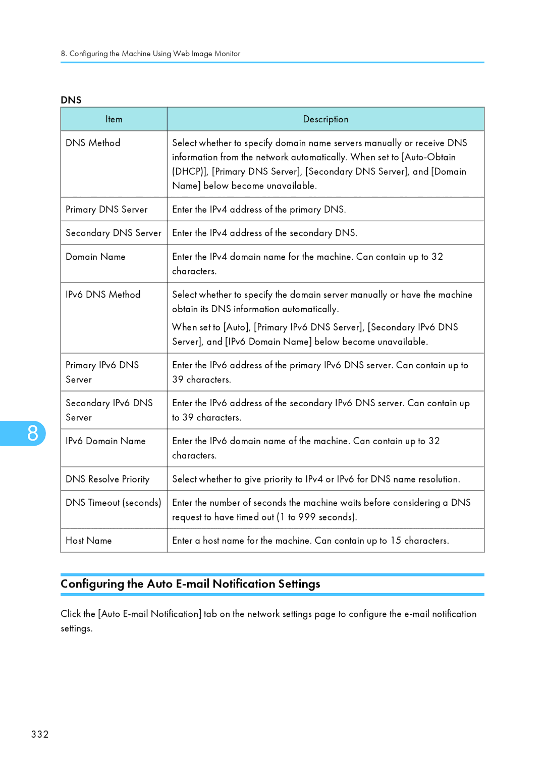 Ricoh C242SF, SP C240SF operating instructions Configuring the Auto E-mail Notification Settings 