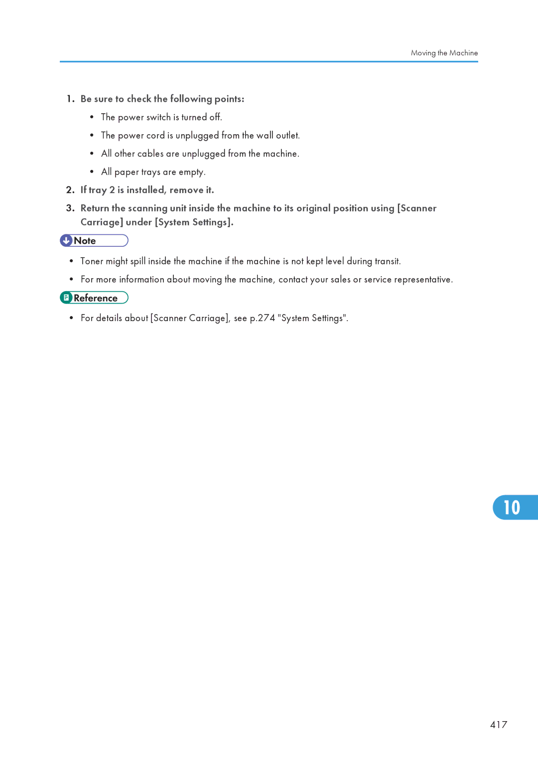 Ricoh SP C240SF, C242SF operating instructions Be sure to check the following points 