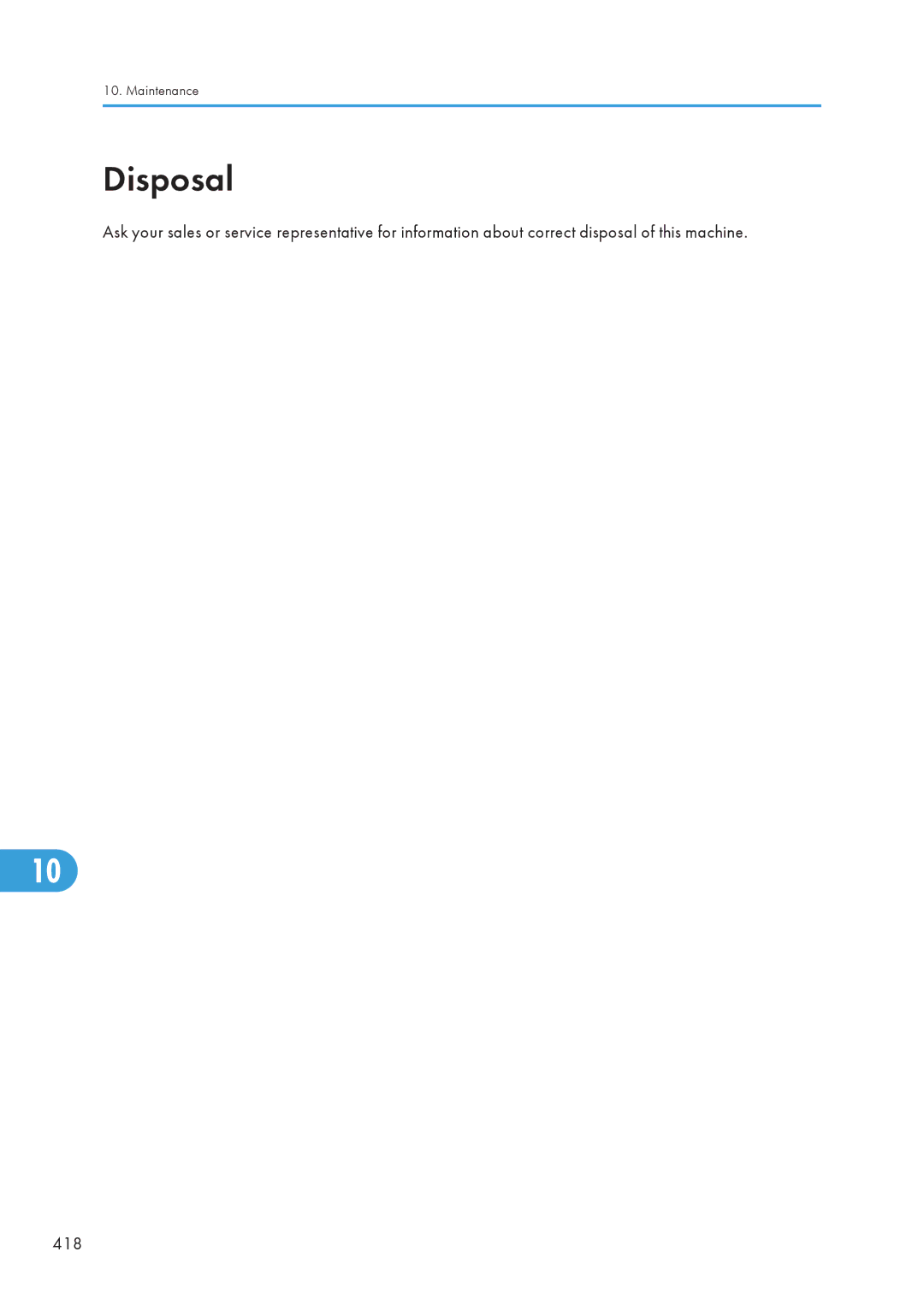 Ricoh C242SF, SP C240SF operating instructions Disposal 