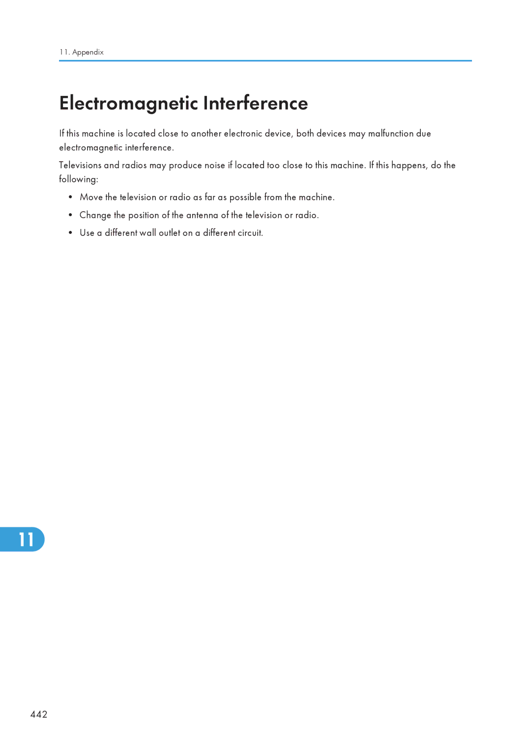 Ricoh C242SF, SP C240SF operating instructions Electromagnetic Interference 