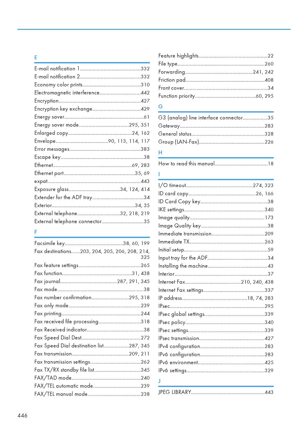 Ricoh C242SF, SP C240SF operating instructions 446 