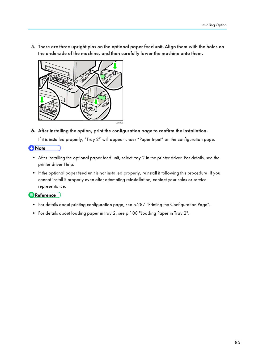 Ricoh SP C240SF, C242SF operating instructions CER005 