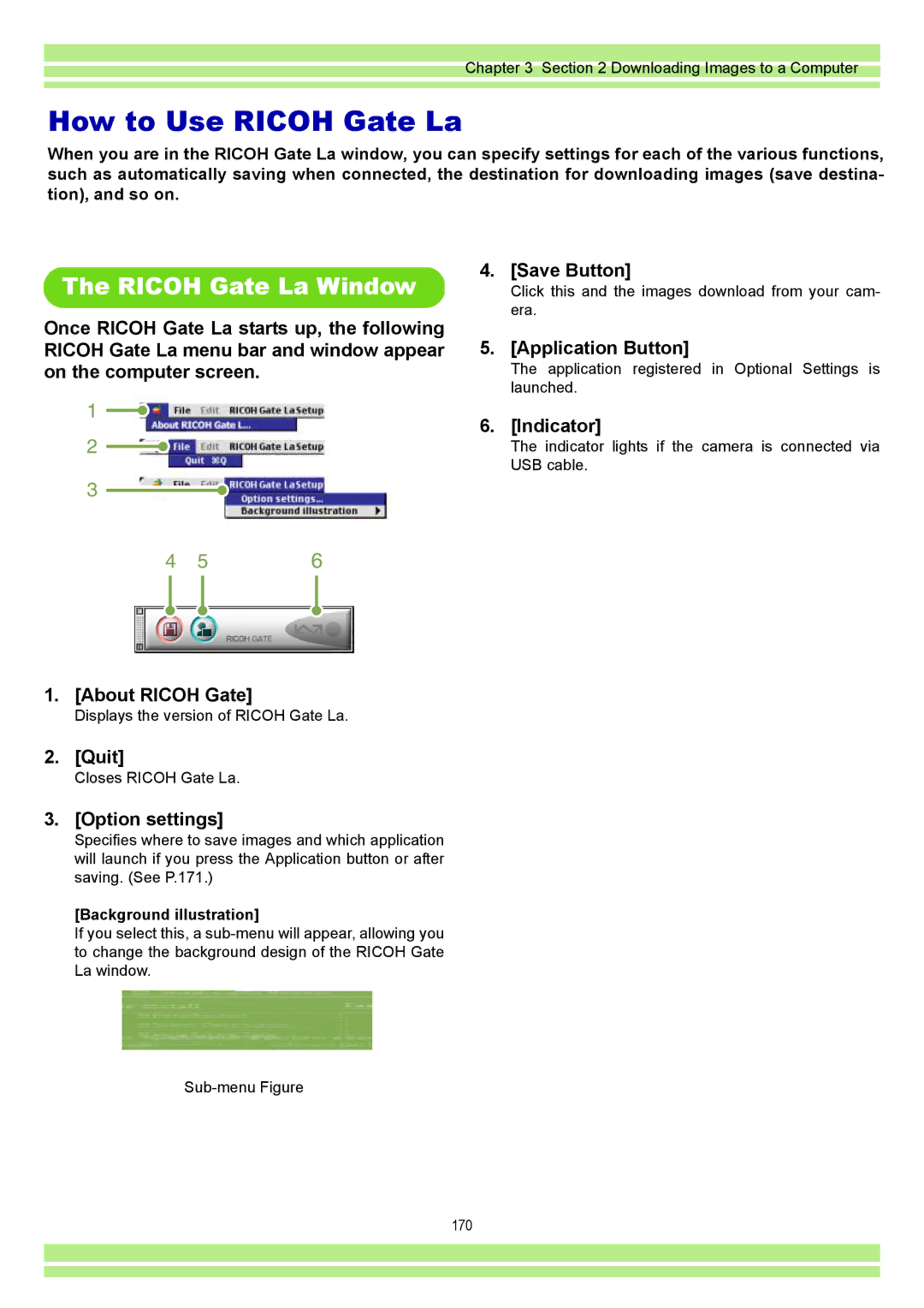 Ricoh CAPLIO G4 WIDE, CAPLIOG4 operation manual Quit, Option settings, Background illustration 