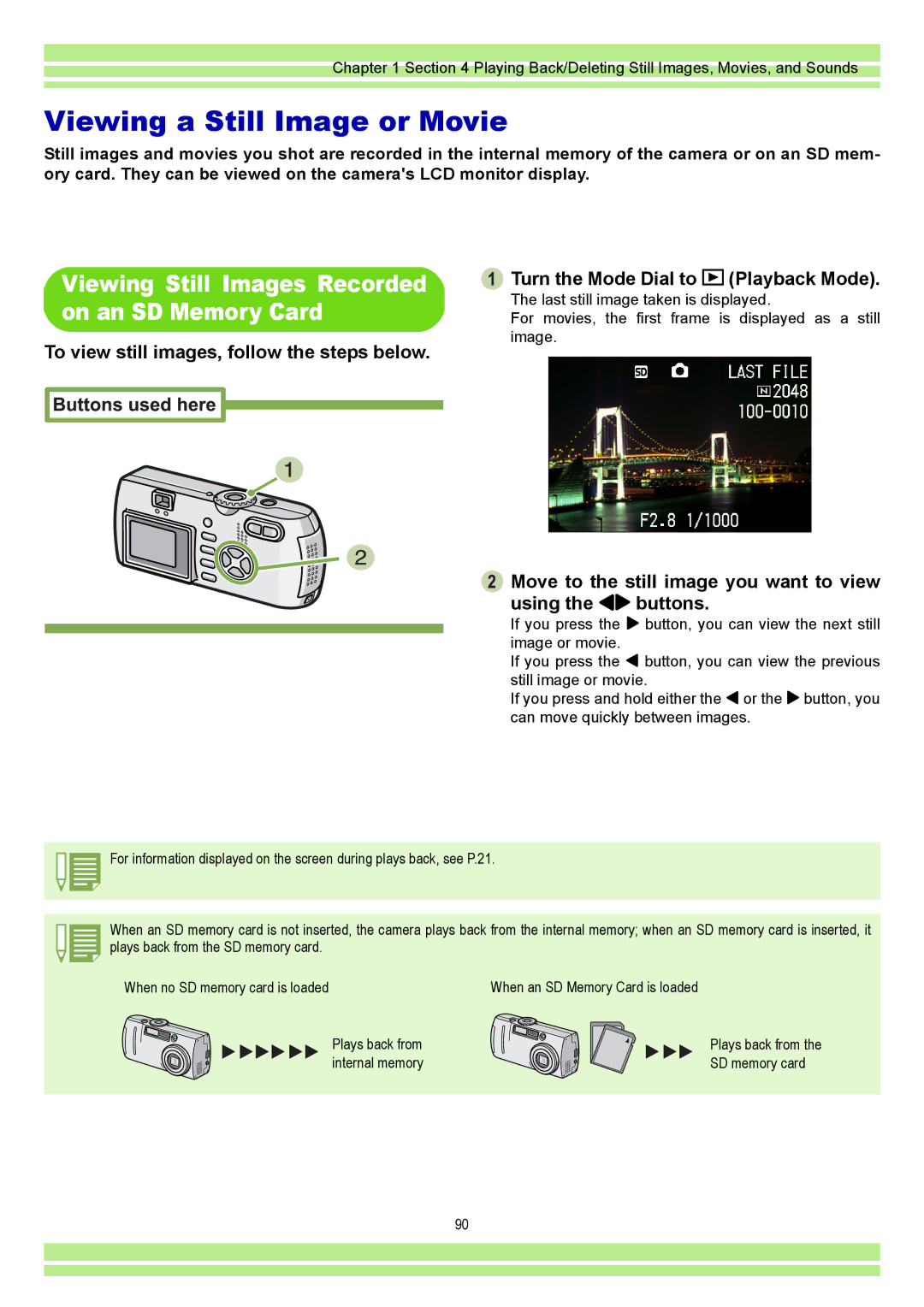 Ricoh CAPLIO G4 WIDE, CAPLIOG4 Viewing a Still Image or Movie, Viewing Still Images Recorded on an SD Memory Card 