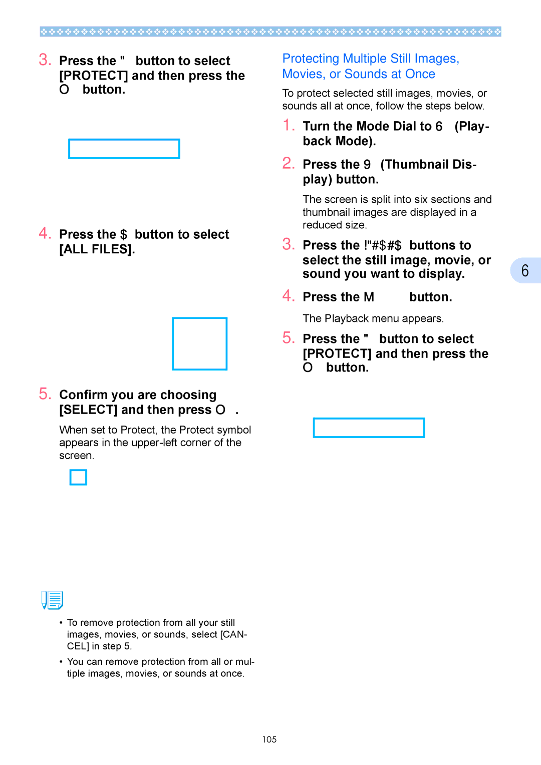 Ricoh Caplio GX operation manual Button, Playback menu appears 