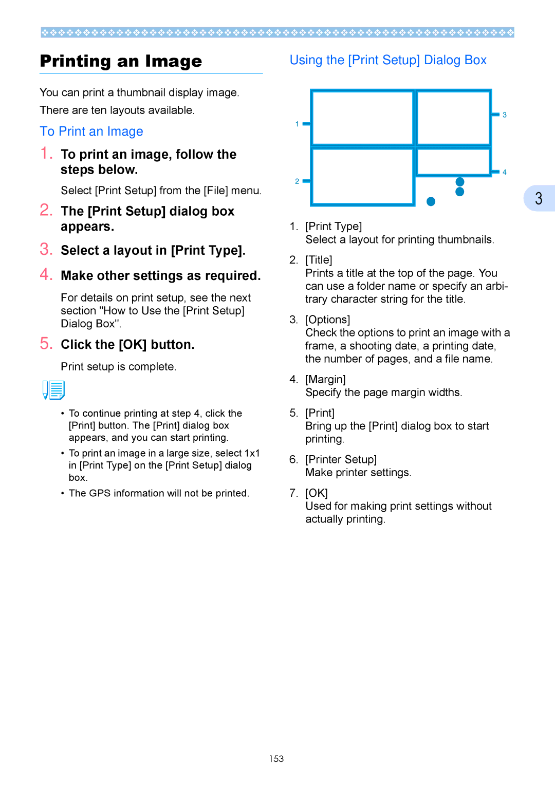 Ricoh Caplio GX operation manual To Print an Image, To print an image, follow the steps below, Click the OK button 