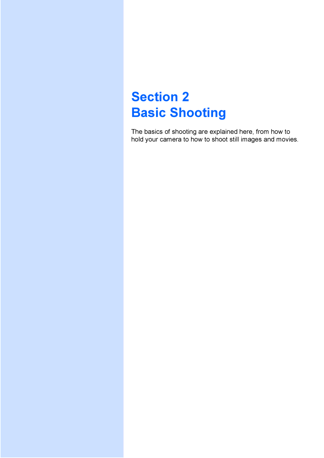 Ricoh Caplio GX operation manual Section Basic Shooting 