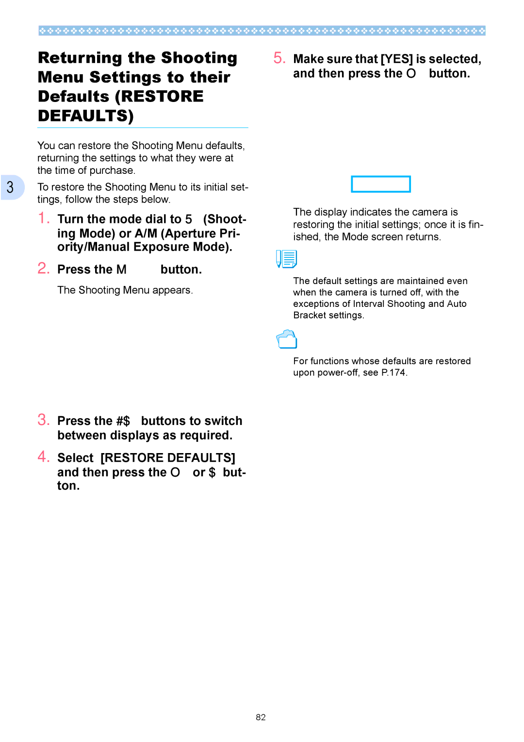 Ricoh Caplio GX operation manual Make sure that YES is selected, and then press the O button 