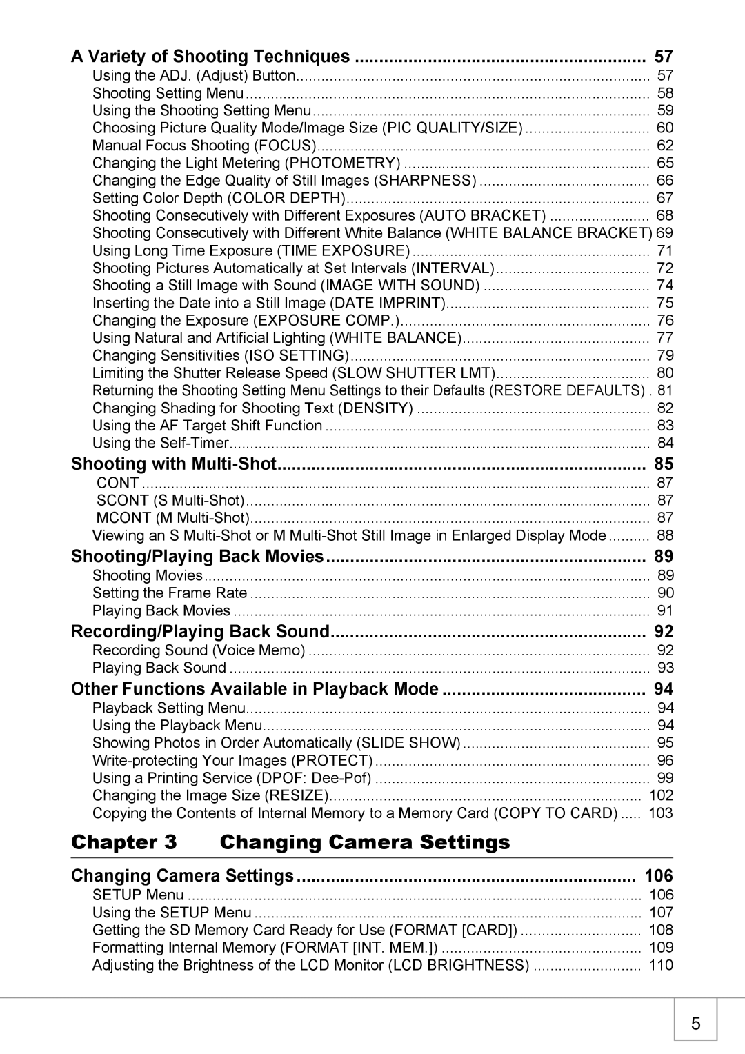 Ricoh Caplio R2 manual Chapter Changing Camera Settings, Shooting with Multi-Shot 