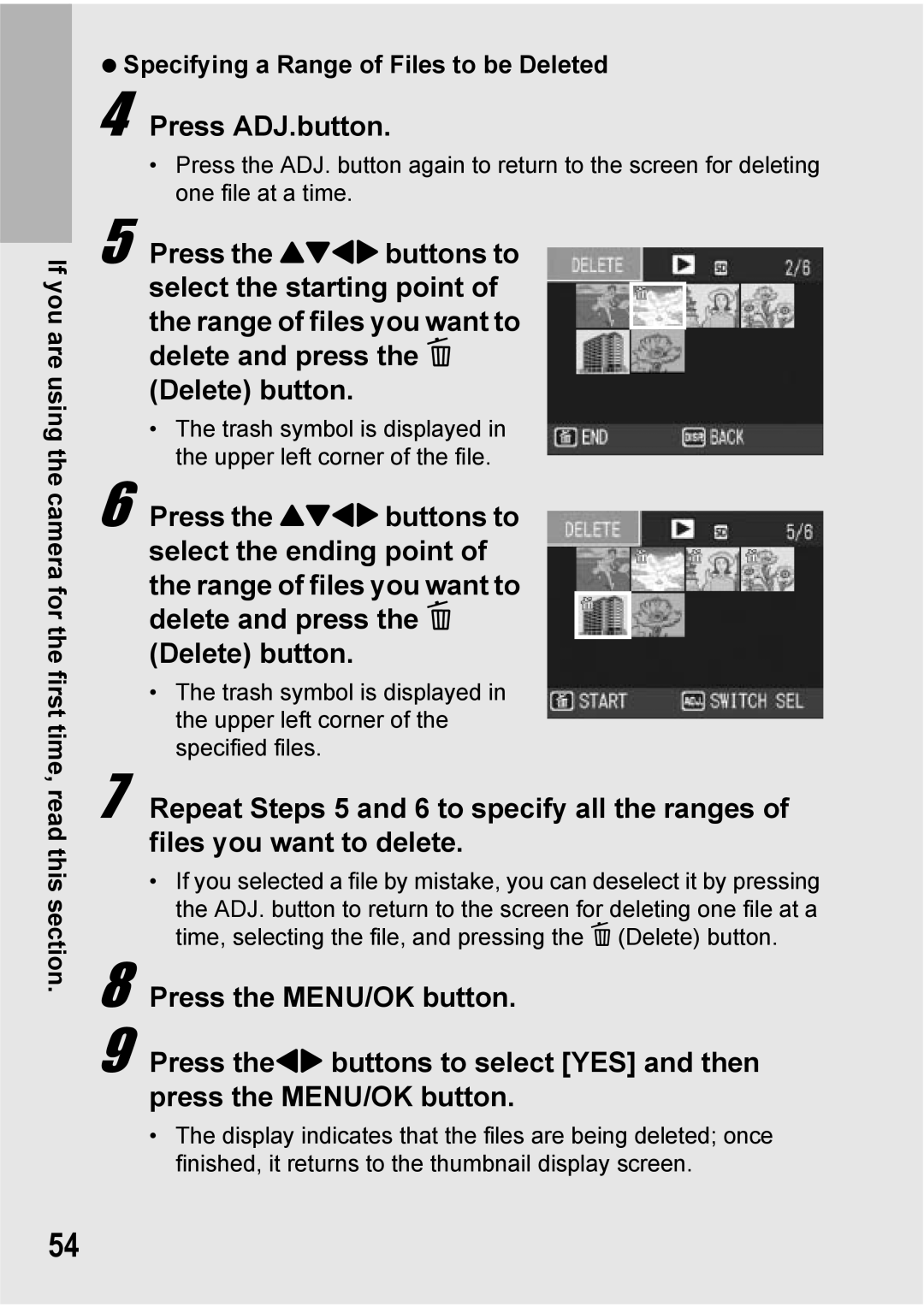 Ricoh Caplio R6 manual Press ADJ.button 