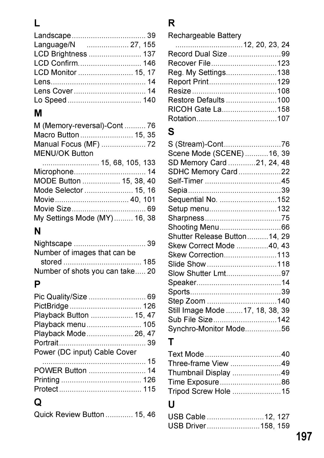 Ricoh Caplio R7 manual 197 