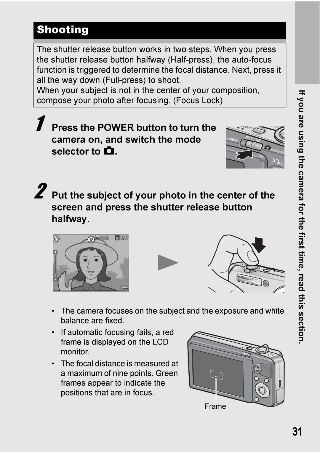 Ricoh Caplio R7 manual Shooting 