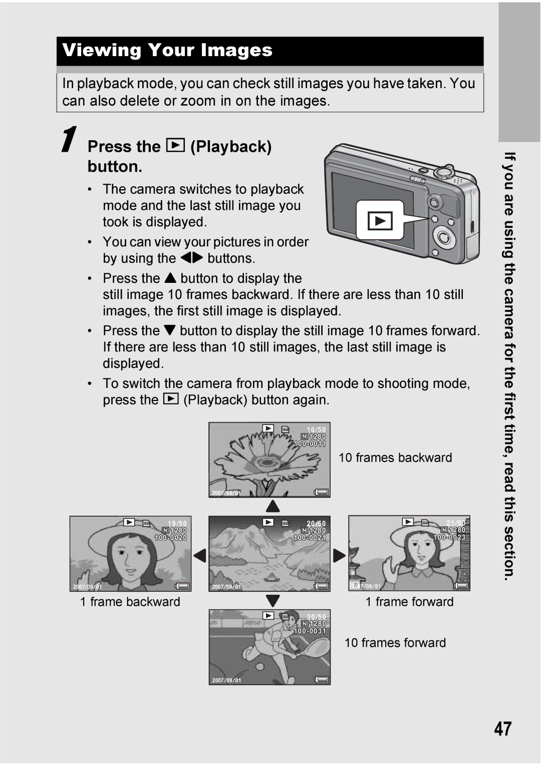 Ricoh Caplio R7 manual Viewing Your Images, Press the 6 Playback button 