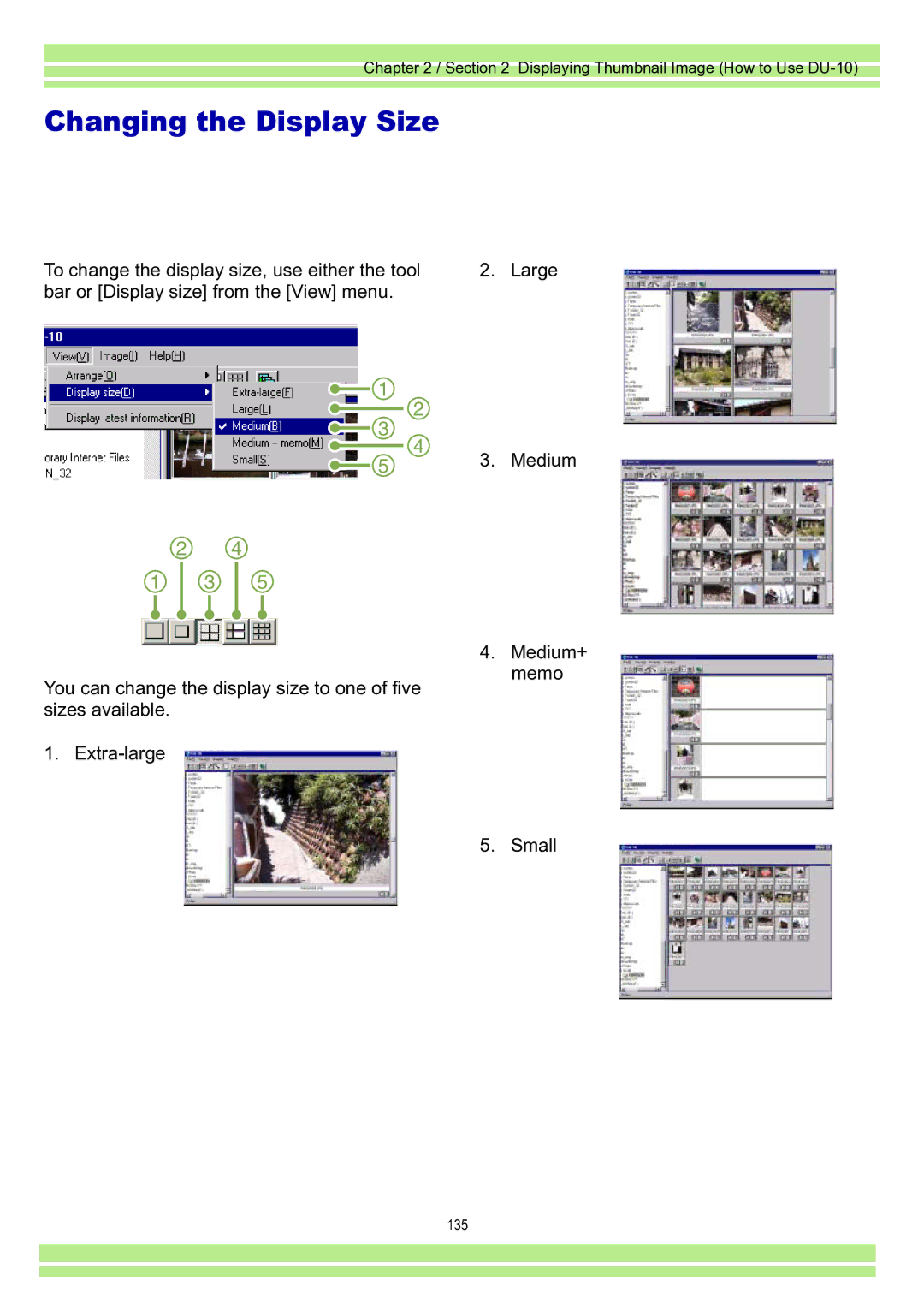 Ricoh Caplio RR30 operation manual Changing the Display Size 