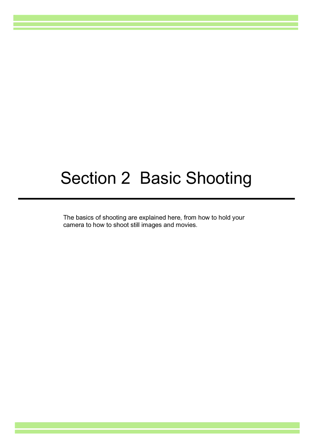 Ricoh Caplio RR30 operation manual Basic Shooting 