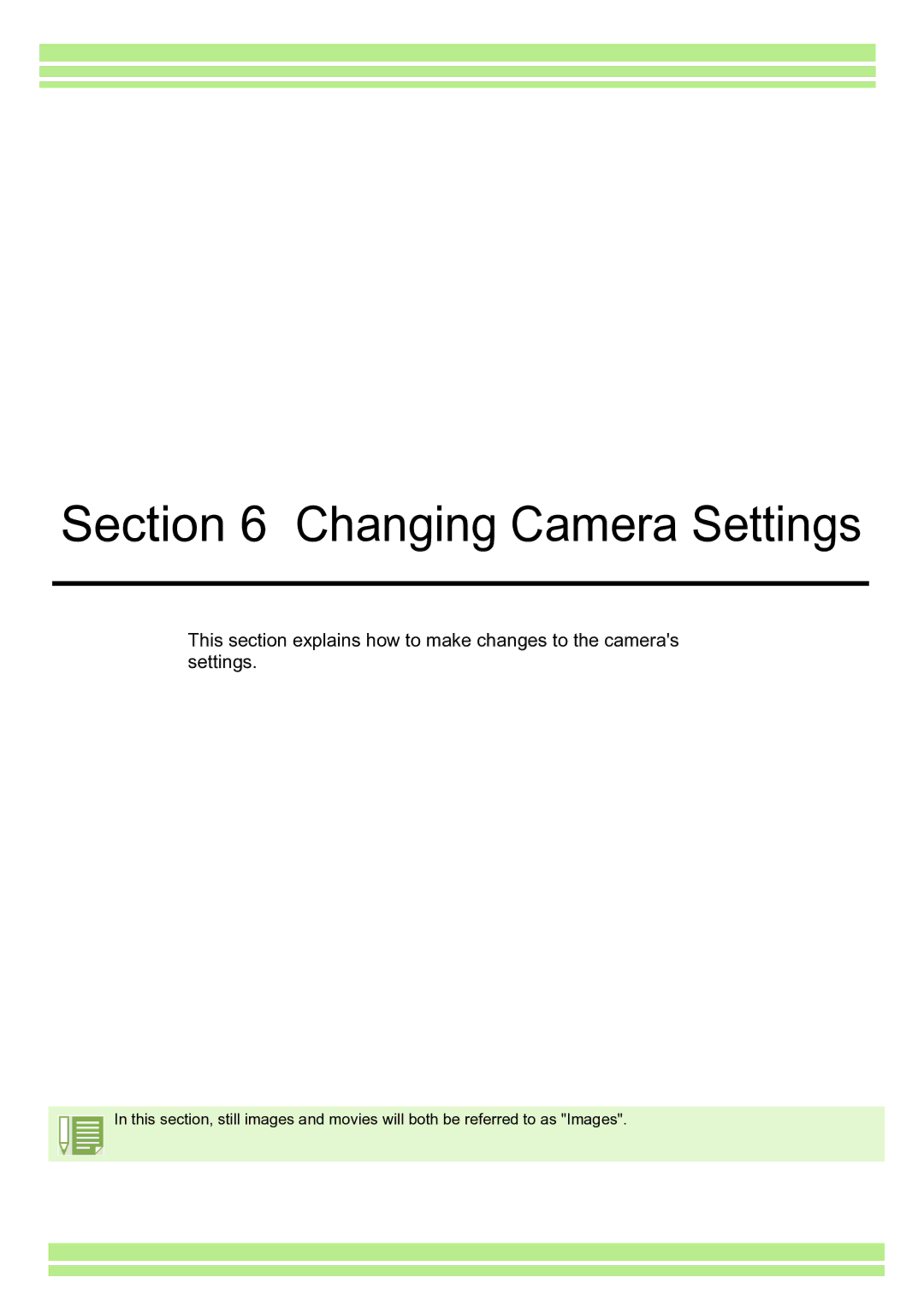 Ricoh Caplio RR30 operation manual Changing Camera Settings 