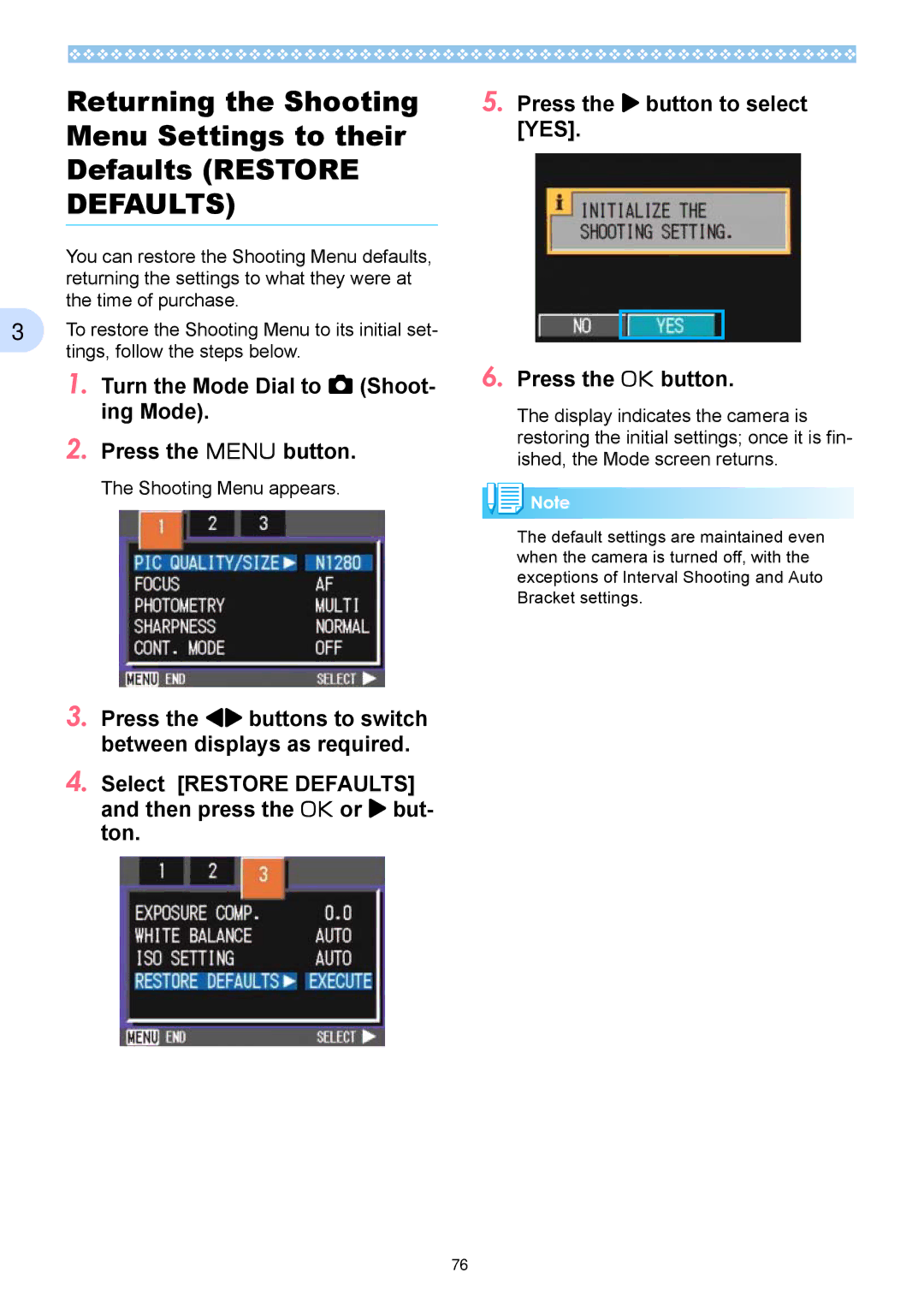 Ricoh Caplio RX operation manual Press the $ button to select YES Press the O button 