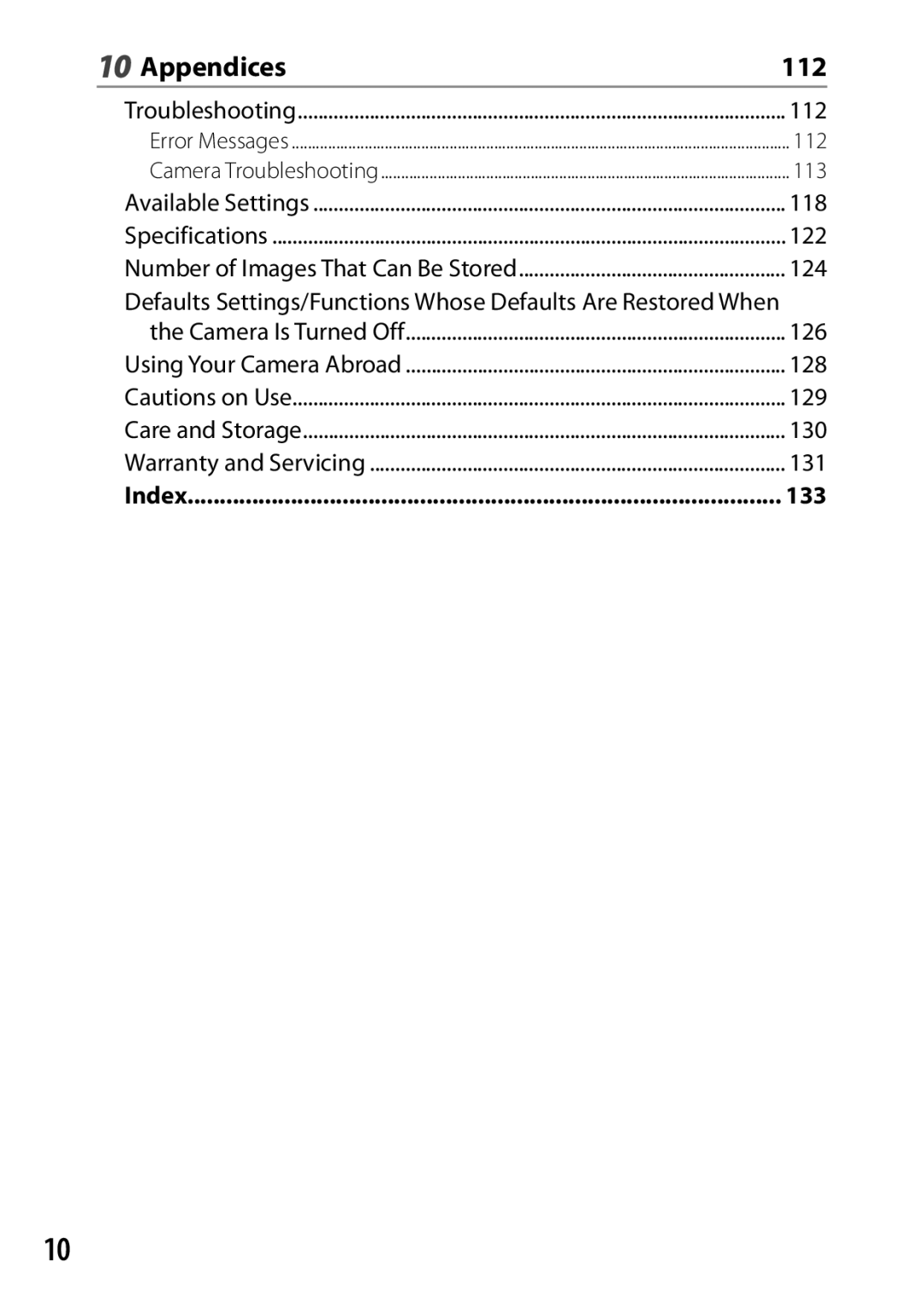 Ricoh CX3 manual 112, 133, 113 