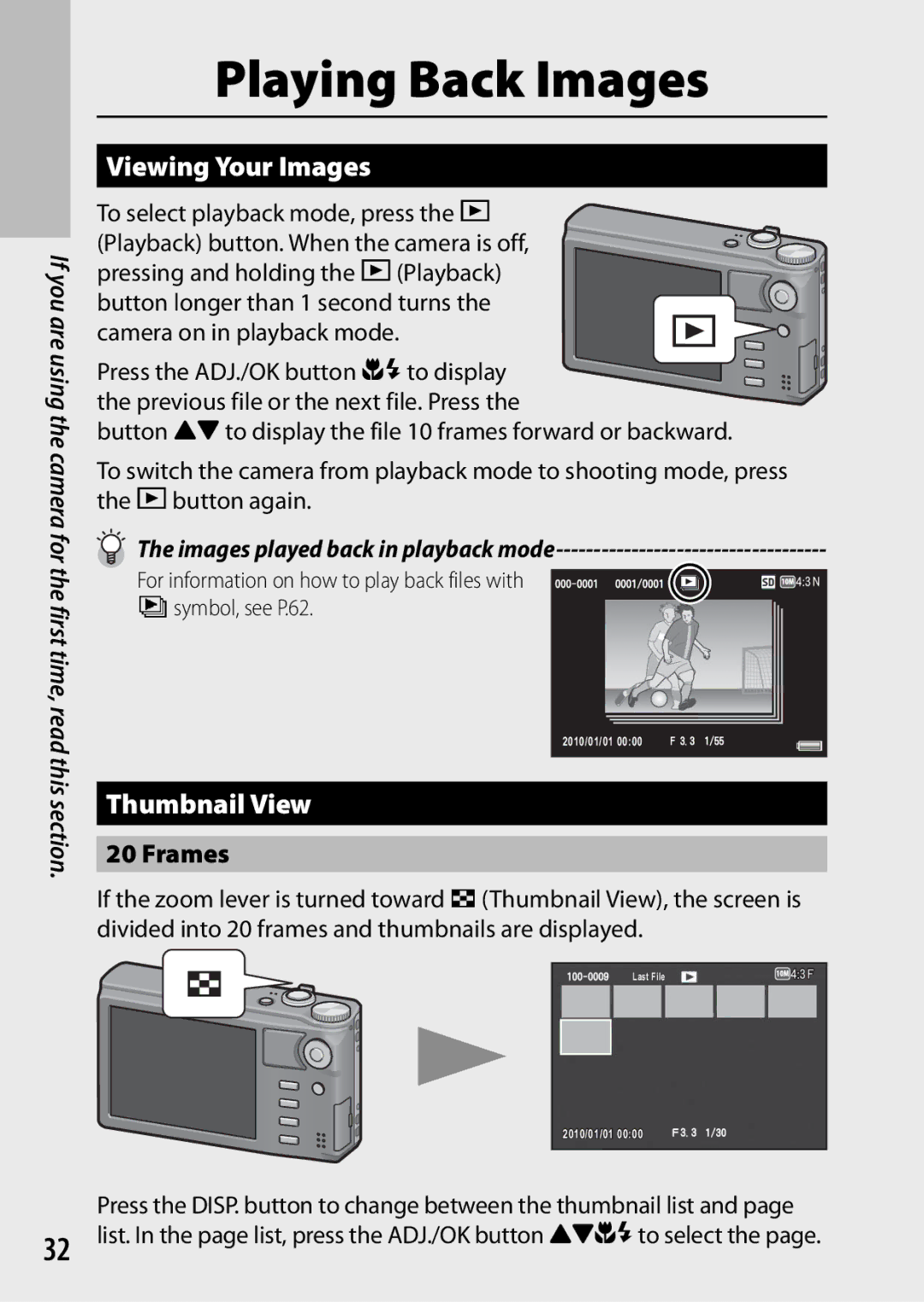 Ricoh CX3 manual Viewing Your Images, Thumbnail View, Frames, Images played back in playback mode 