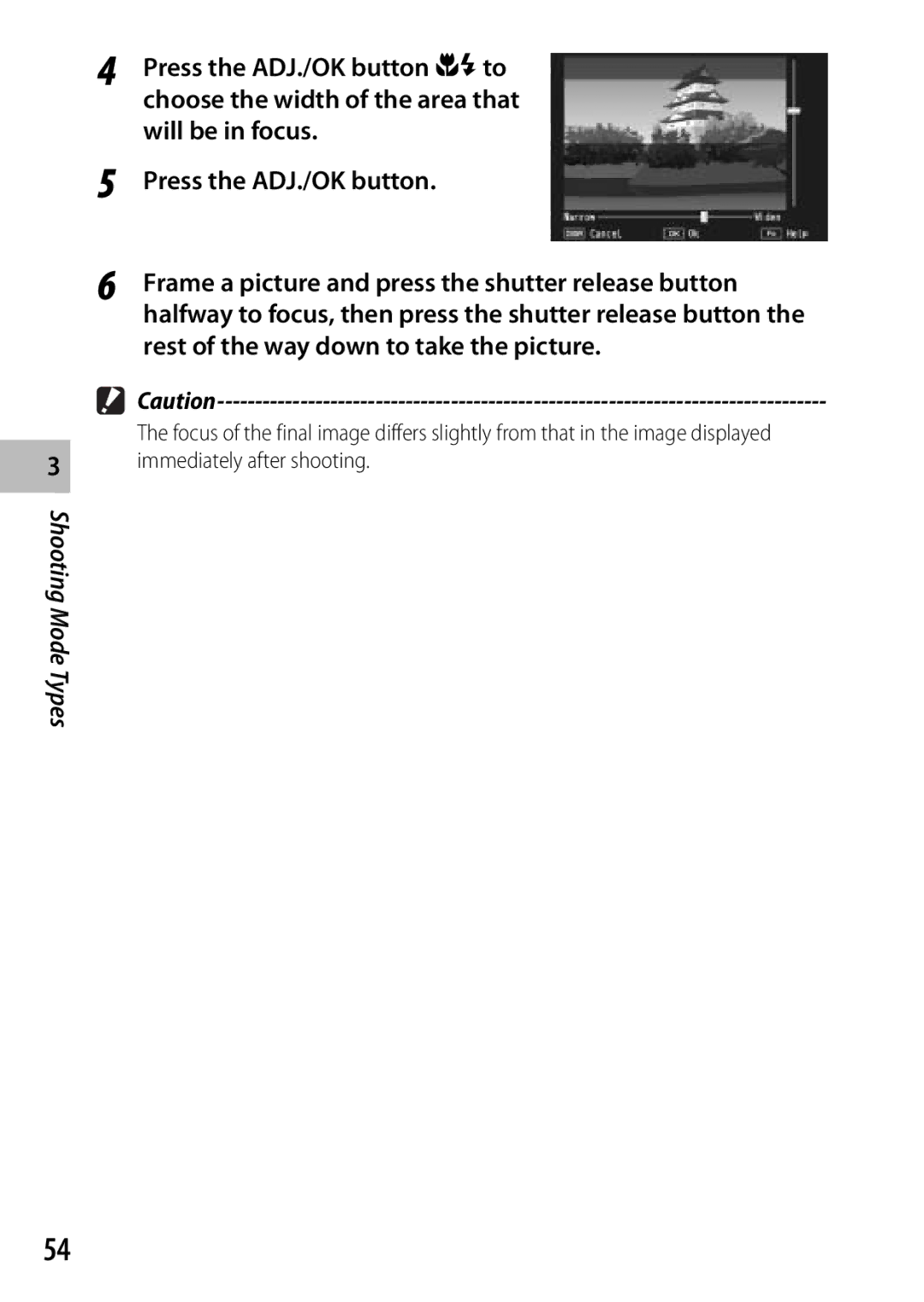 Ricoh CX3 manual Shooting Mode Types 