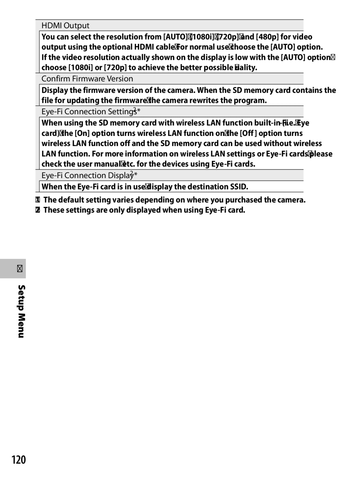 Ricoh CX6 manual 120, Hdmi Output, Confirm Firmware Version 