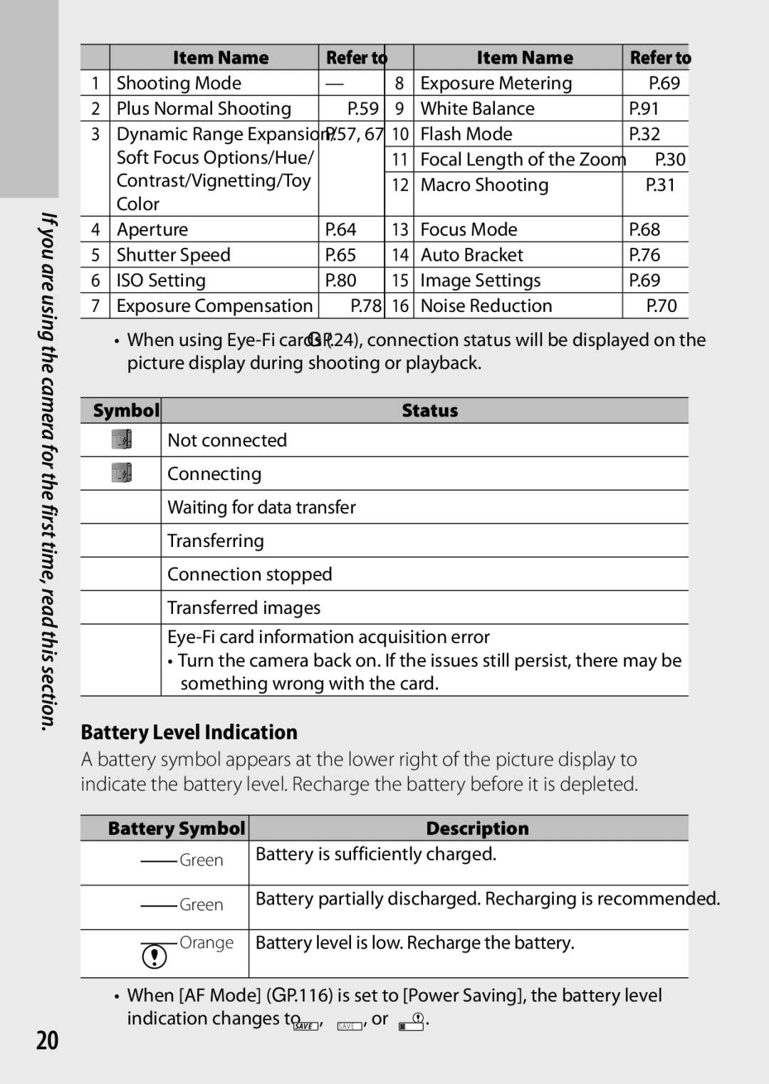 Ricoh CX6 manual Battery Level Indication, Flash Mode, Battery Symbol Description, Battery is sufficiently charged 