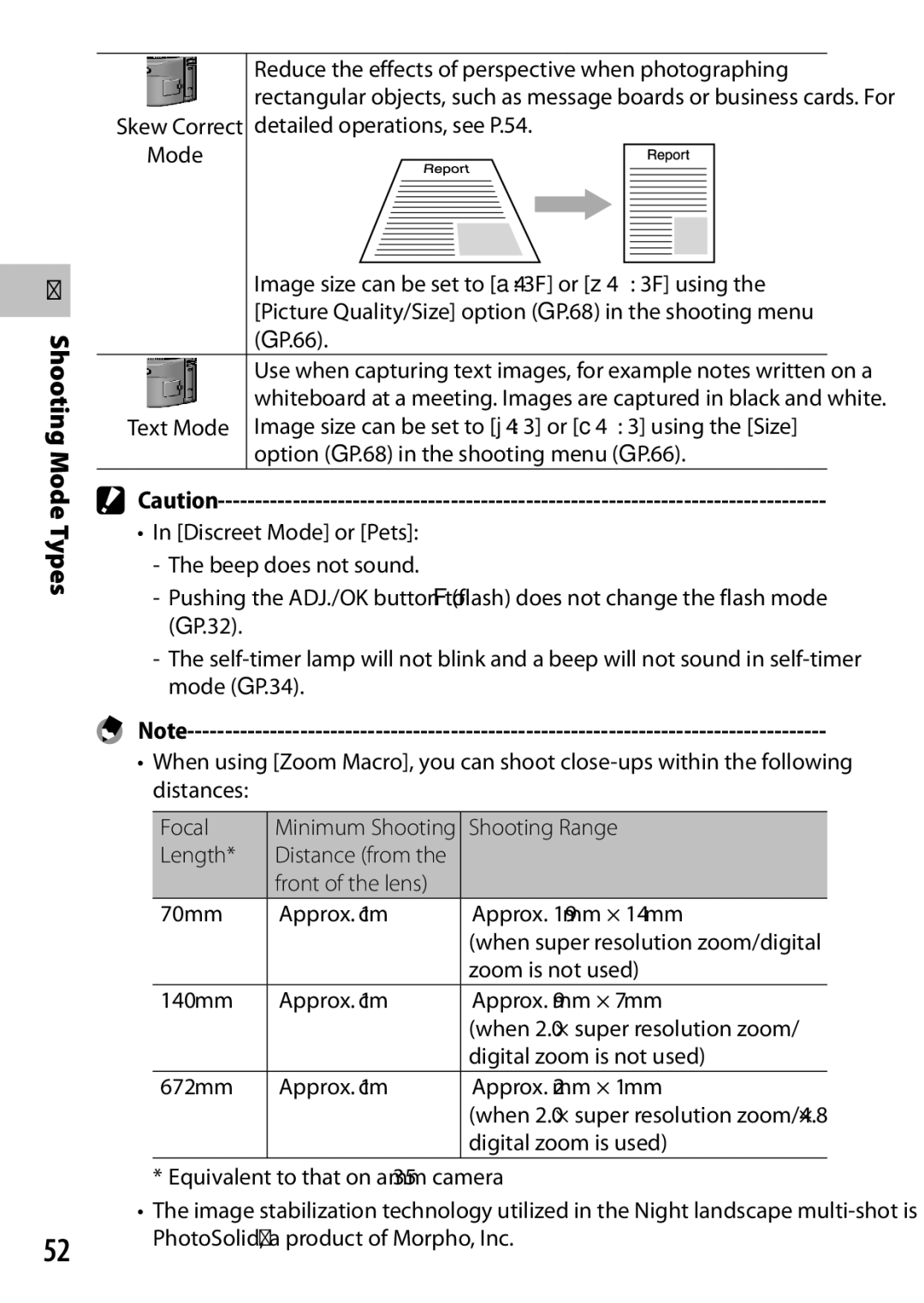 Ricoh CX6 manual Detailed operations, see P.54, Image size can be set to j4 3 or c4 3 using the Size 