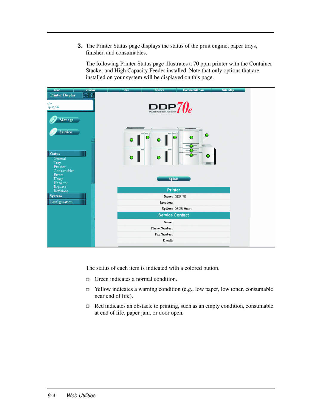 Ricoh DDP 92, DDP 70e manual Web Utilities 