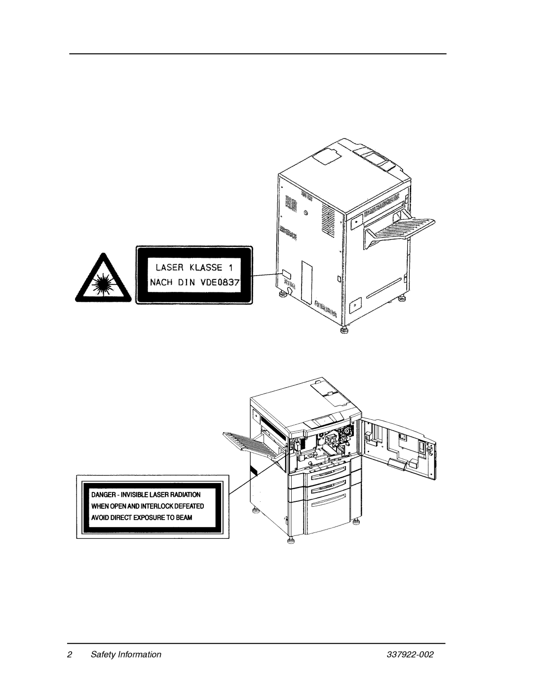 Ricoh DDP 70e, DDP 92 manual Safety Information 337922-002 