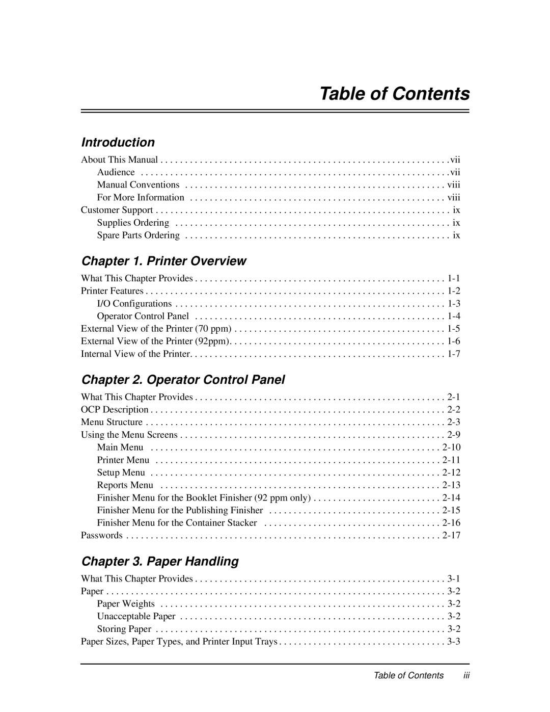 Ricoh DDP 92, DDP 70e manual Table of Contents 