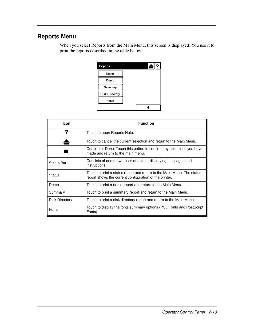 Ricoh DDP 92, DDP 70e manual Reports Menu 