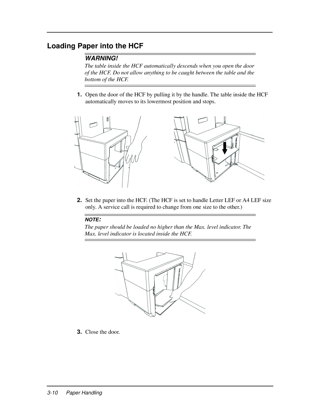 Ricoh DDP 70e, DDP 92 manual Loading Paper into the HCF 