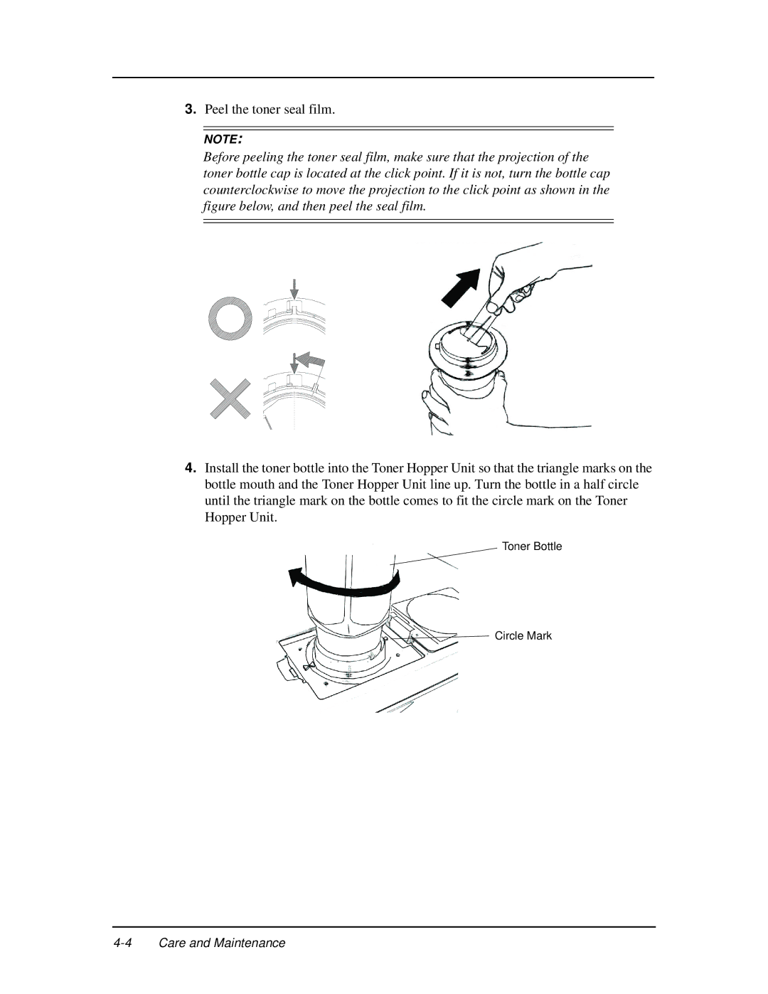 Ricoh DDP 92, DDP 70e manual Peel the toner seal film 