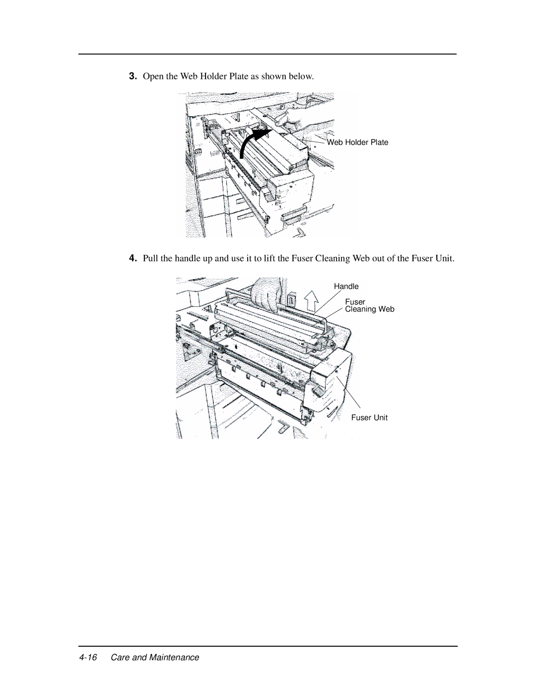 Ricoh DDP 92, DDP 70e manual Open the Web Holder Plate as shown below 