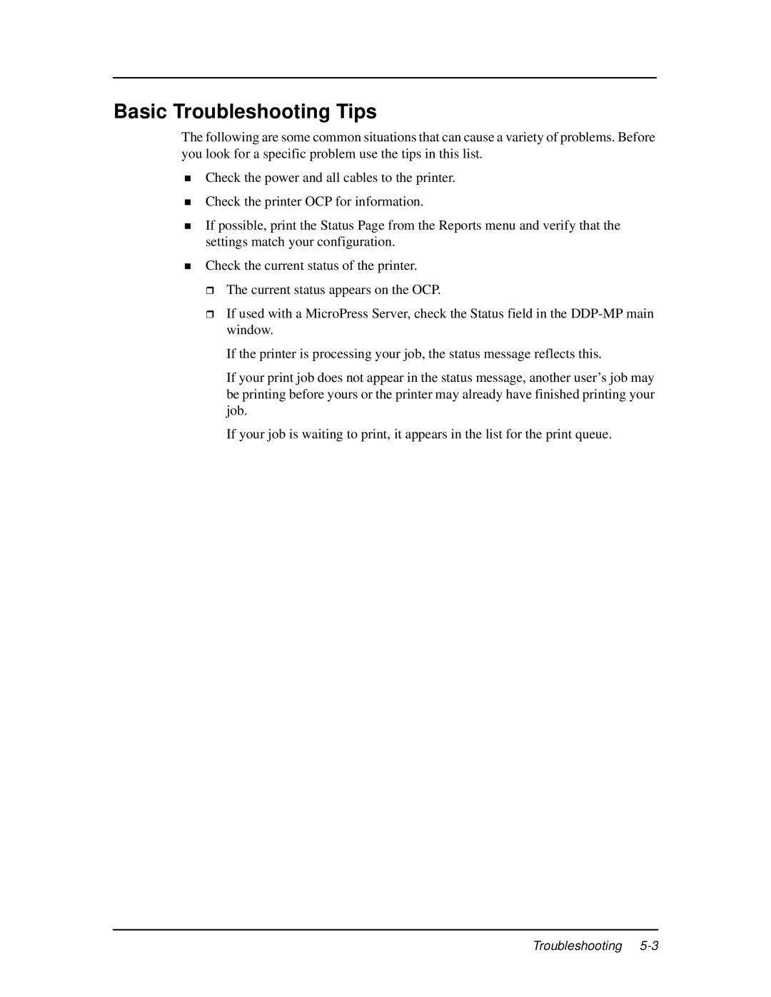 Ricoh DDP 92, DDP 70e manual Basic Troubleshooting Tips 