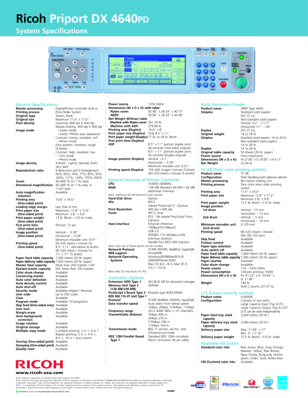 Ricoh manual Ricoh Priport DX 4640PD 