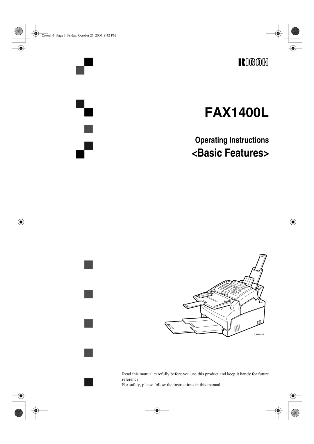 Ricoh FAX1400L manual 