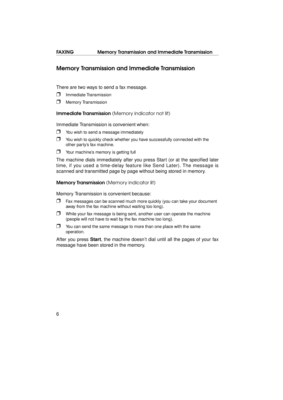 Ricoh FAX1700L manual Memory Transmission and Immediate Transmission 