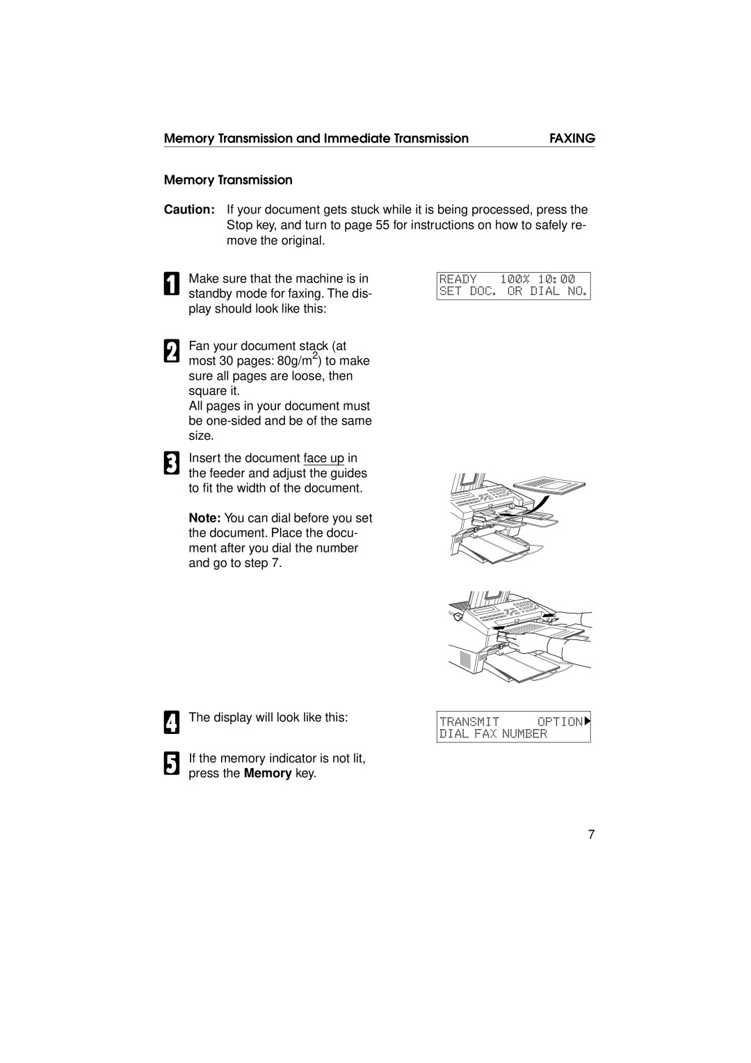 Ricoh FAX1700L manual Move the original 