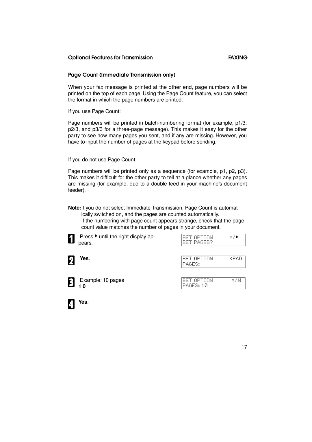 Ricoh FAX1700L manual Pages?, Yes 