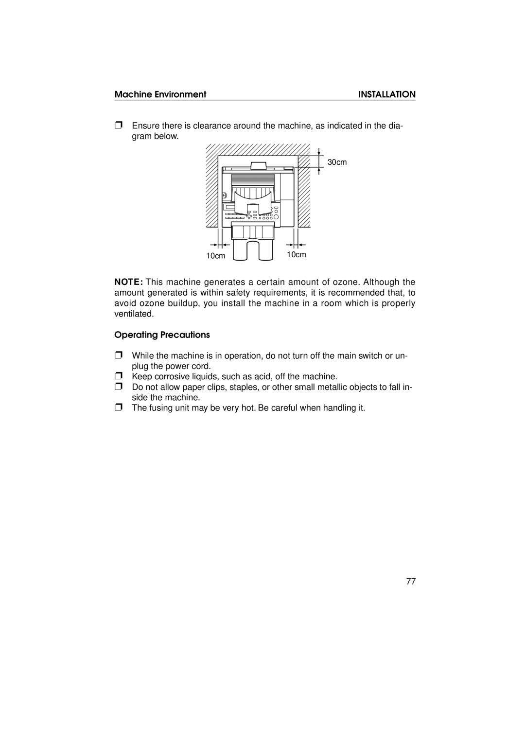 Ricoh FAX1700L manual Installation 