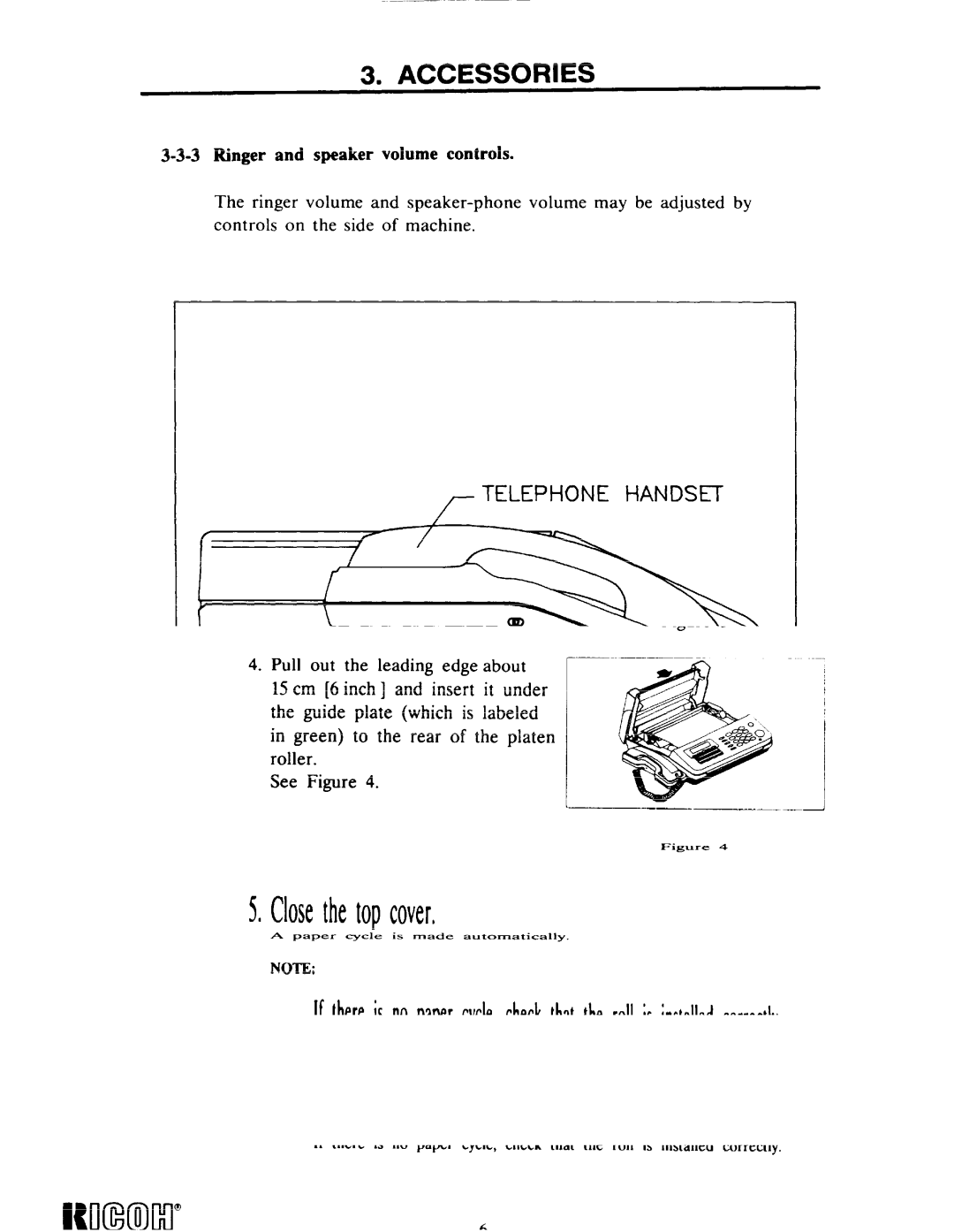 Ricoh Fax22 manual Nlmlcl, Ringer and speaker volume controls 