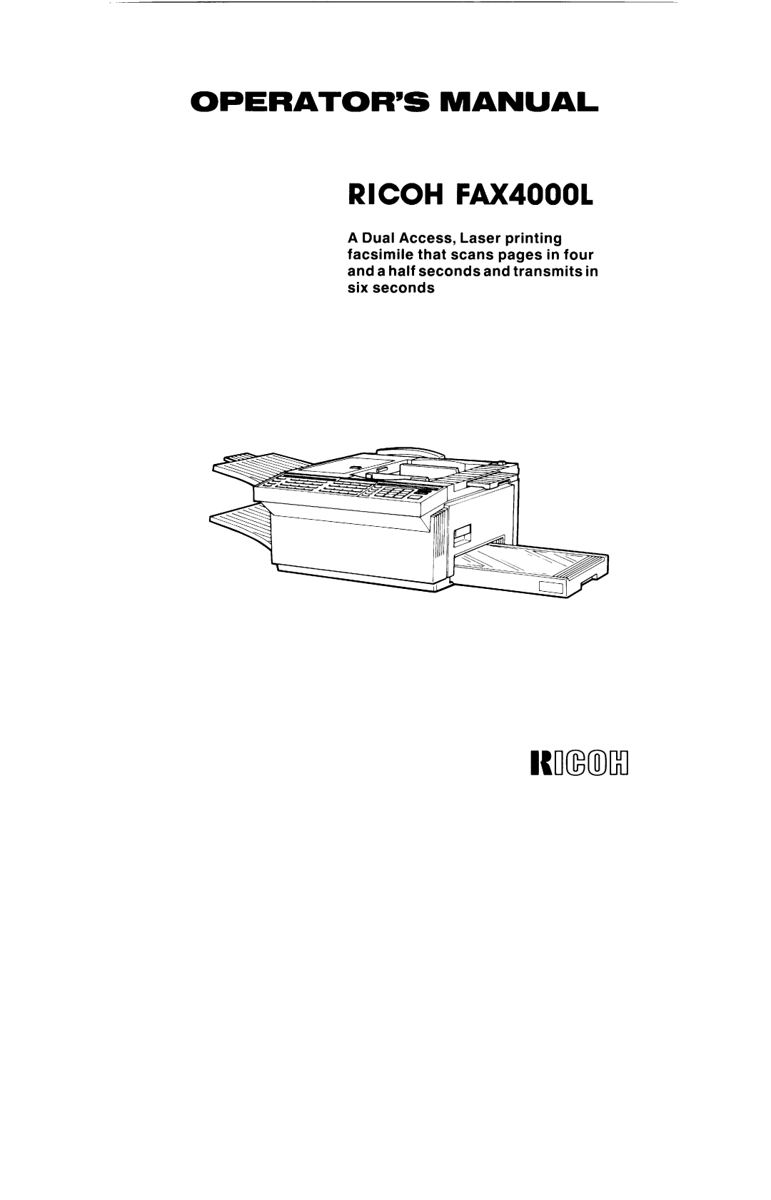 Ricoh FAX4000L manual Immllo 