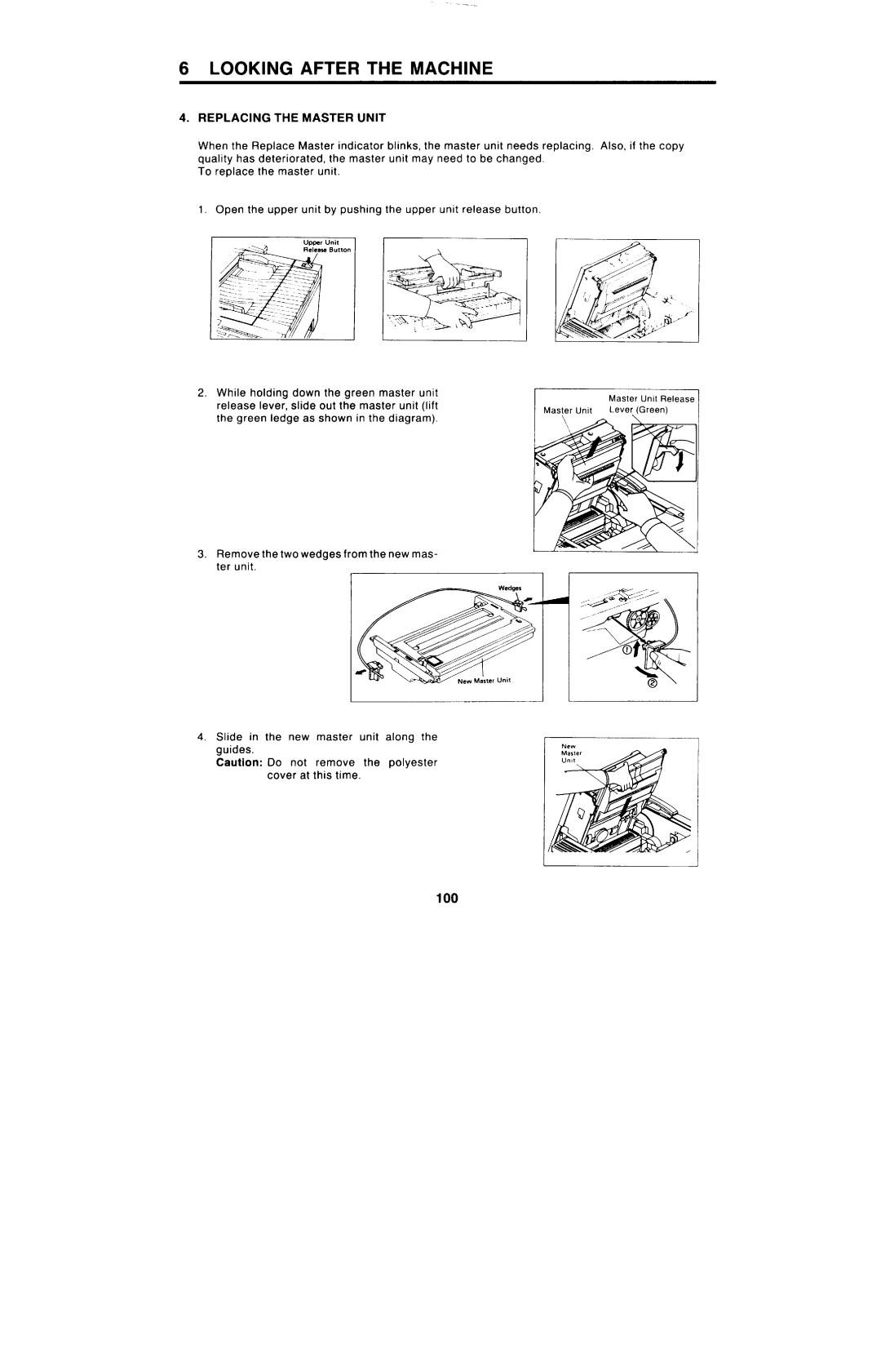 Ricoh FAX4000L manual Ti=!111, Replacing the Master Unit 