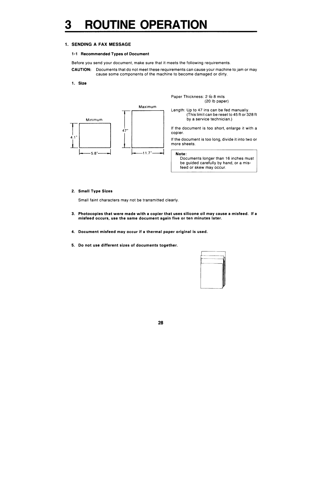 Ricoh FAX4000L manual Routine Operation, Sending a FAX Message 