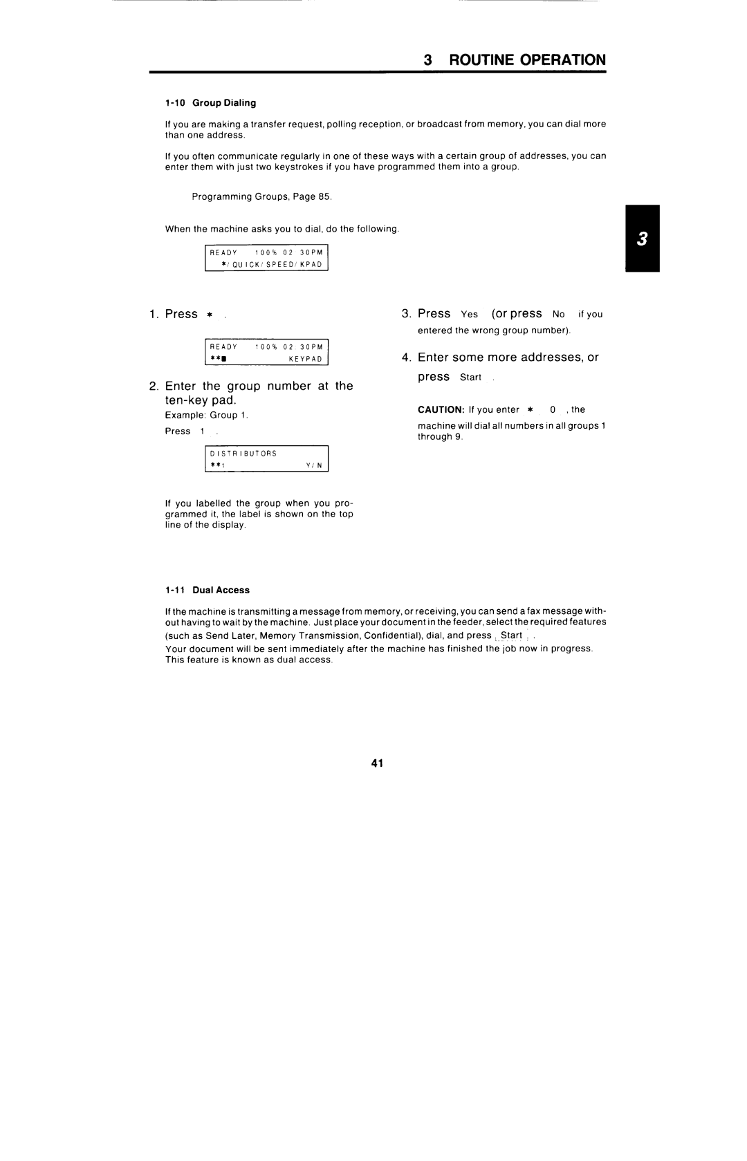 Ricoh FAX4000L manual Enter the group number at the ten-key pad, Press Yes or press no if you 