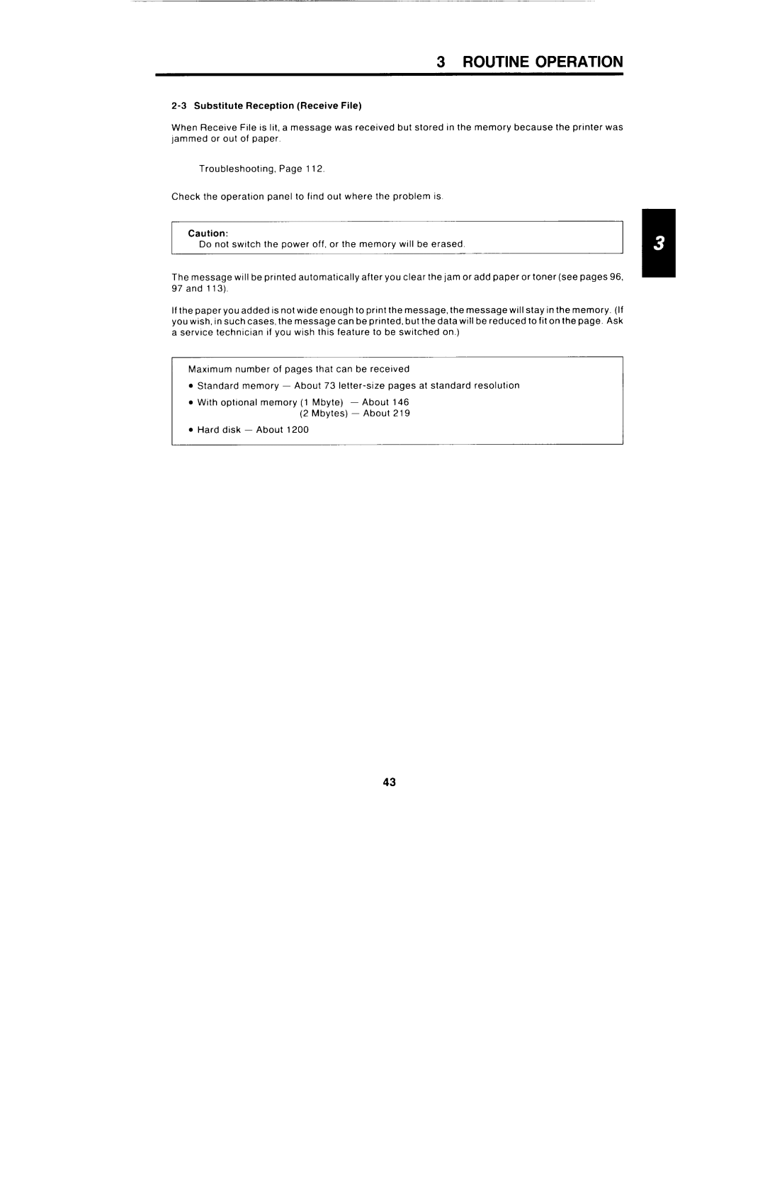 Ricoh FAX4000L manual Routine Operation 